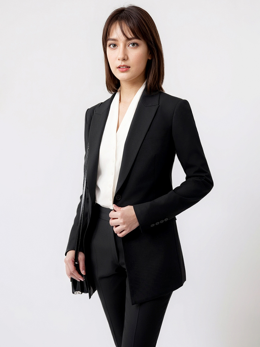 Women Formal Wear Black - Kadın Takım Elbise Set Blazer Pantolon
