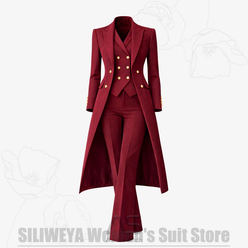 Women'S Formal Wear For A Wedding - Kadın Takım Elbise 3 Parça Kruvaze