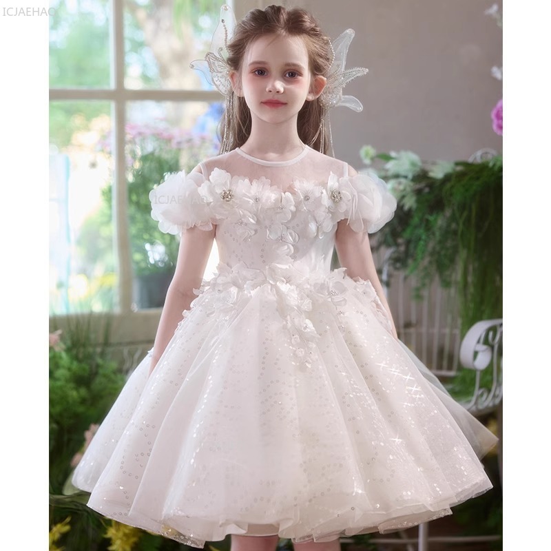 Women'S Formal Wear For Girls - Kızlar Prenses Parti Elbisesi Çiçek Kız