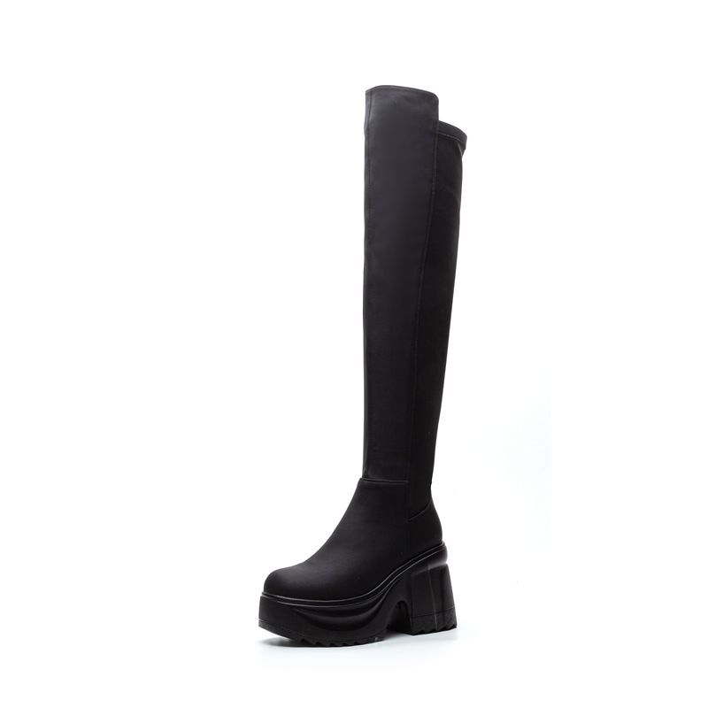 Kadın Diz Üstü Kalın Taban Gen - Women Formal Wear Black incelemesi ve fiyatı