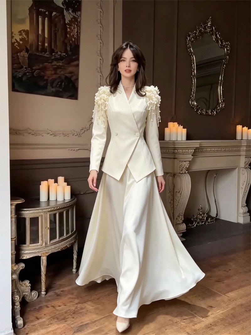 Bej Kadın Takım Etek Seti 2 Pa - Women'S Formal Wear For A Wedding incelemesi ve fiyatı