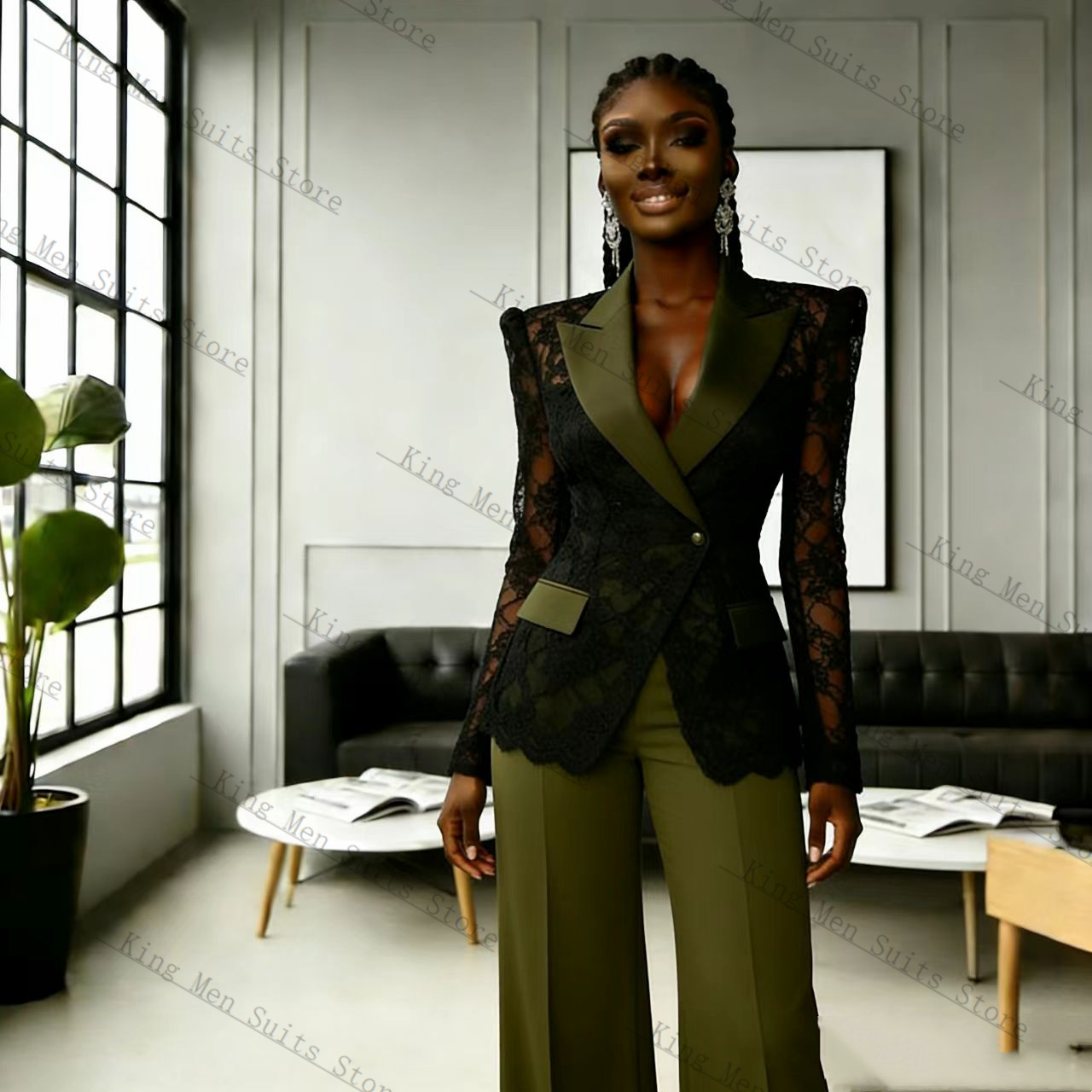 Yeşil Siyah Dantel Kadın Takım - Women'S Green Formal Wear incelemesi ve fiyatı