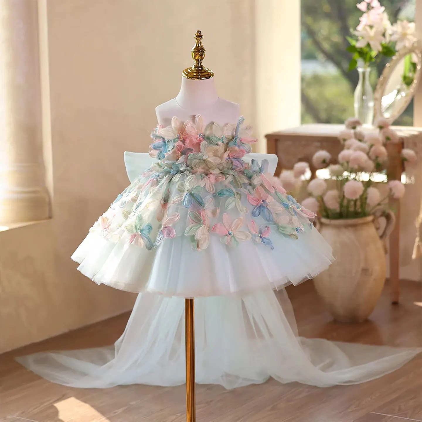 Lüks Çiçekli Kız Prenses Elbis - Women'S Formal Wear For Girls incelemesi ve fiyatı