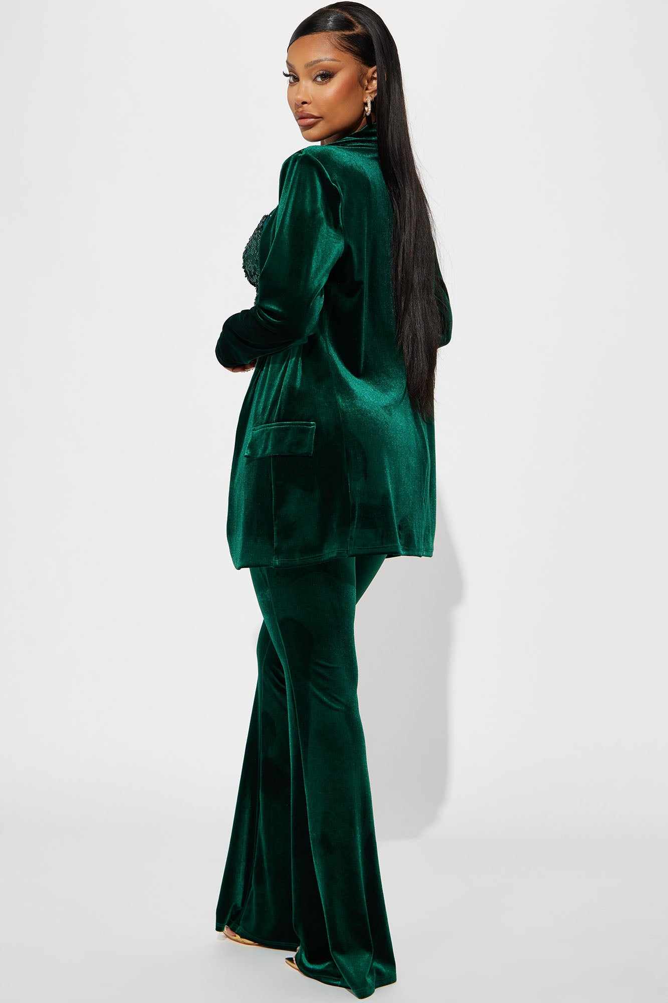 Yeşil Kadife Kadın Pantolon Ta - Women'S Green Formal Wear incelemesi ve fiyatı